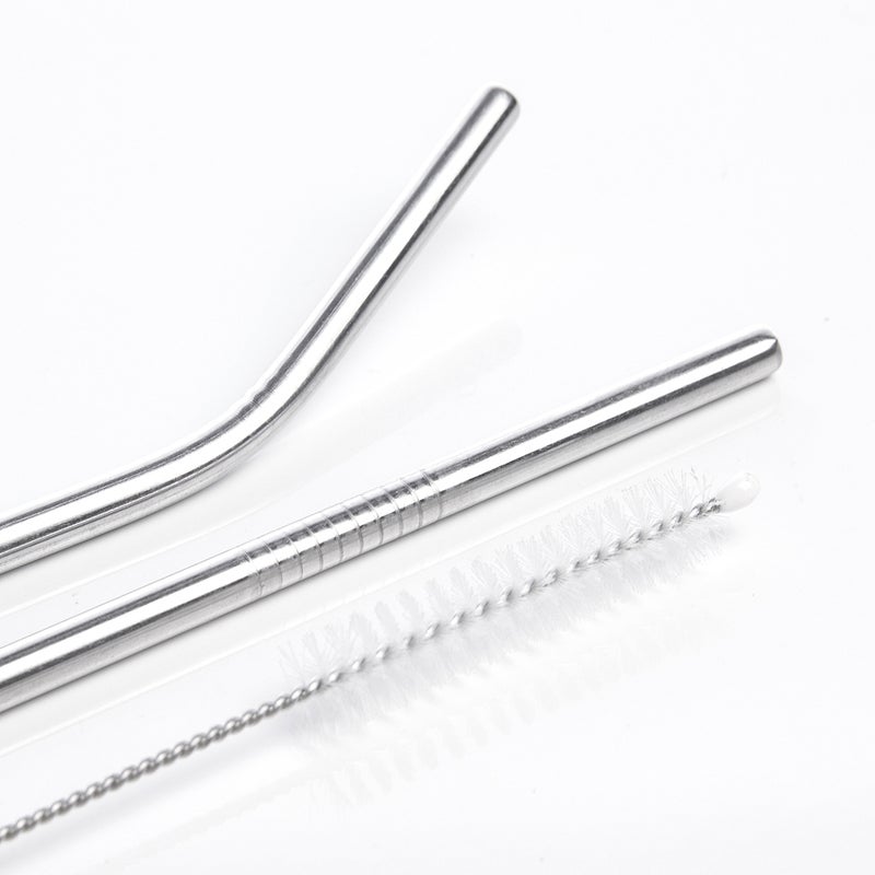 Sharpdo 3-Piece Stainless Steel Drinking Straw Set Silver - Image 5
